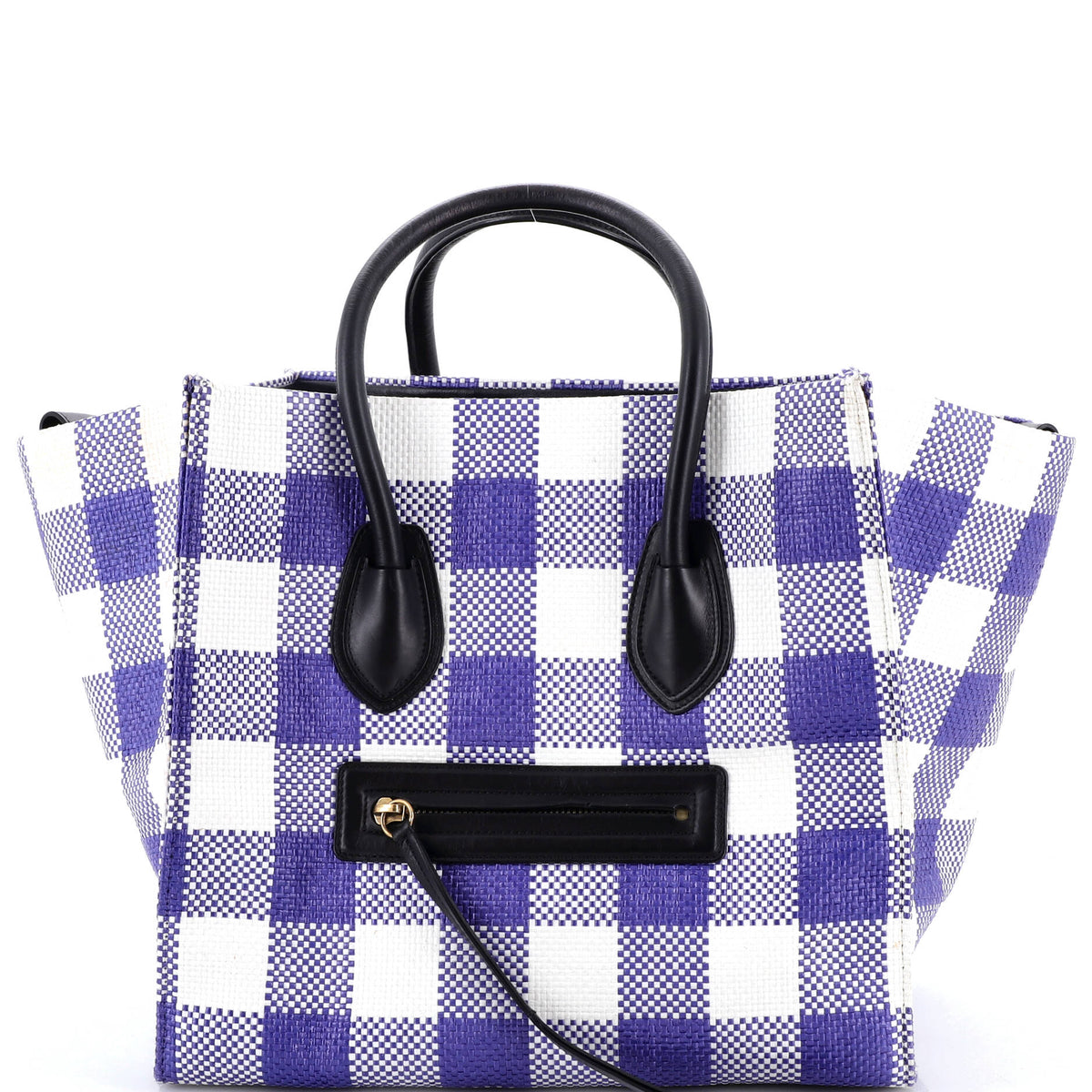 Celine CELINE Phantom Bag Woven Gingham Medium