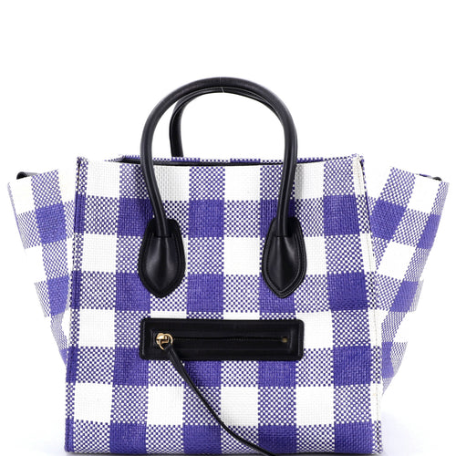 CELINE Phantom Bag Woven Gingham Medium