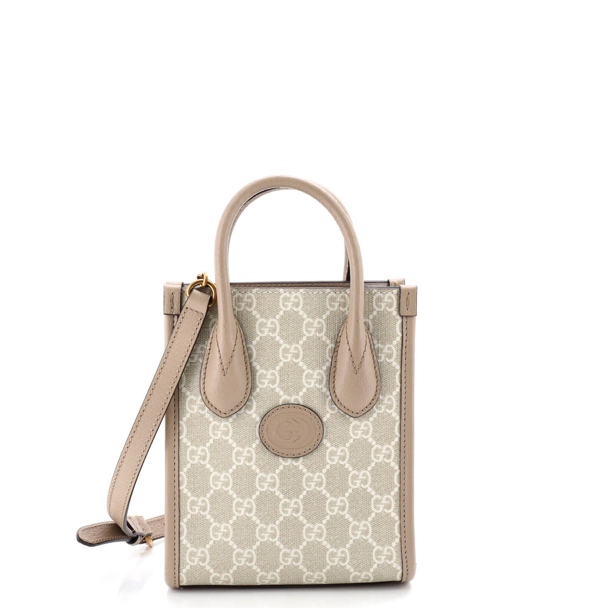Gucci GUCCI Interlocking G Patch Tote GG Coated Canvas Mini