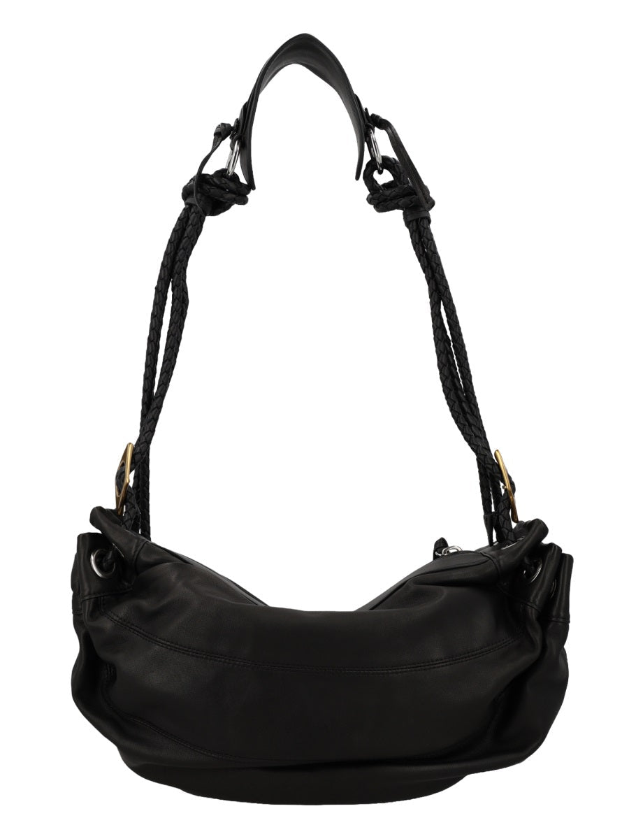 Isabel Marant Isabel Marant Bayia Shoulder Studded Calfskin Shoulder Bag - Black