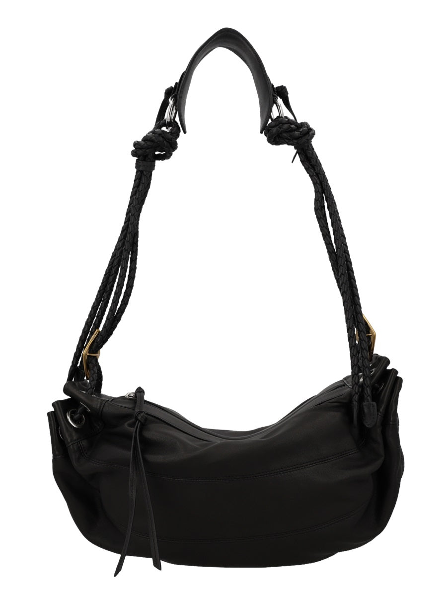 Isabel Marant Isabel Marant Bayia Shoulder Studded Calfskin Shoulder Bag - Black