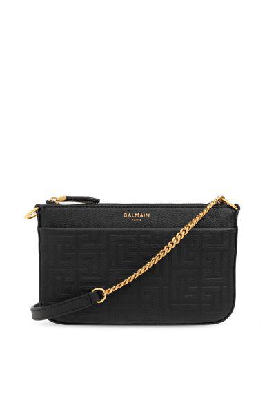 Balmain Women's 1945 Zip Mini Bag in Noir | DN1LN238LPSE