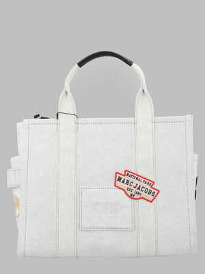 Marc Jacobs Crossbody Patchwork Cotton Tote Bag - White