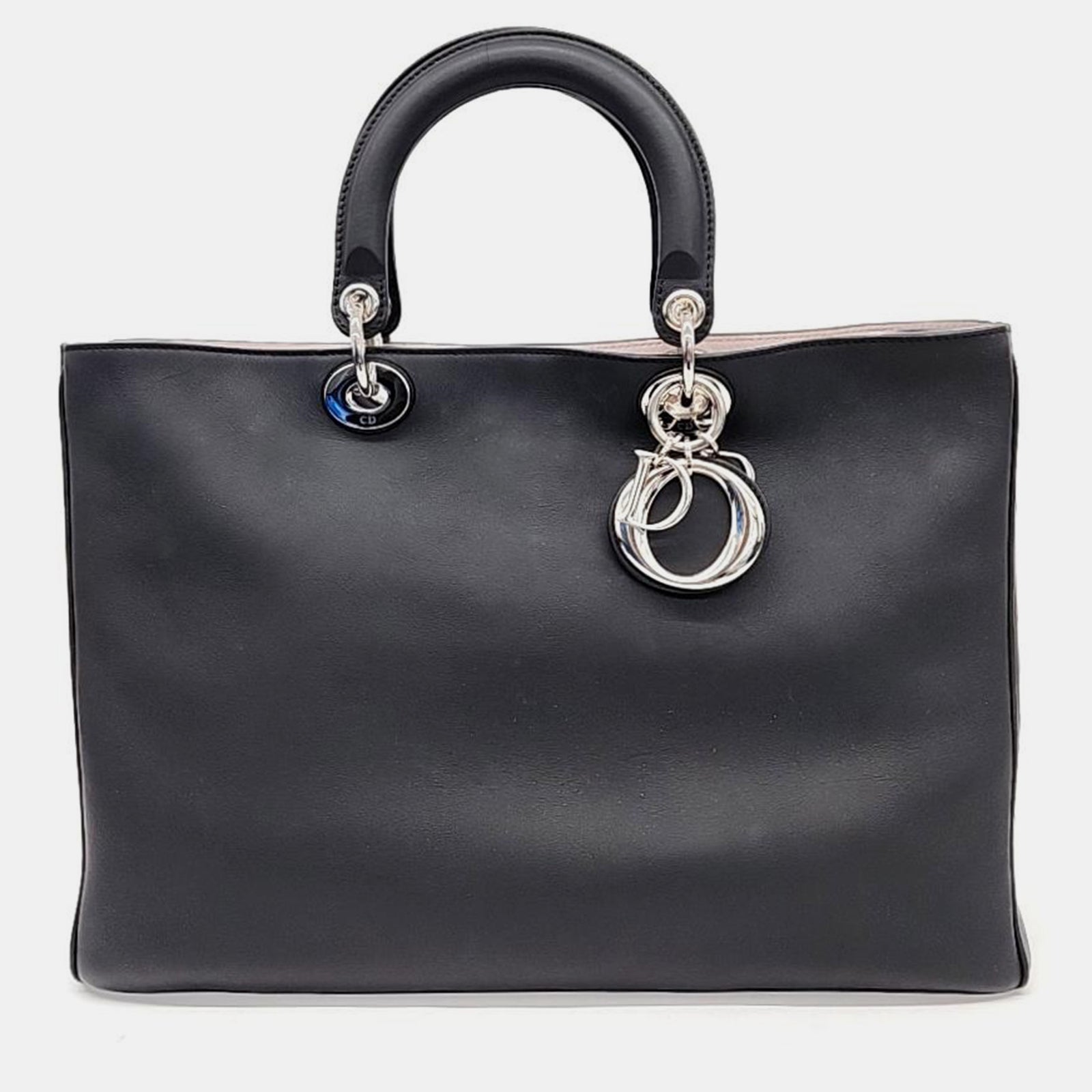 Dior Schwarze Diorissimo-Einkaufstasche aus Leder