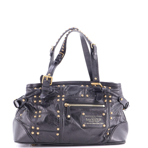 Riveting Handbag Studded Lambskin