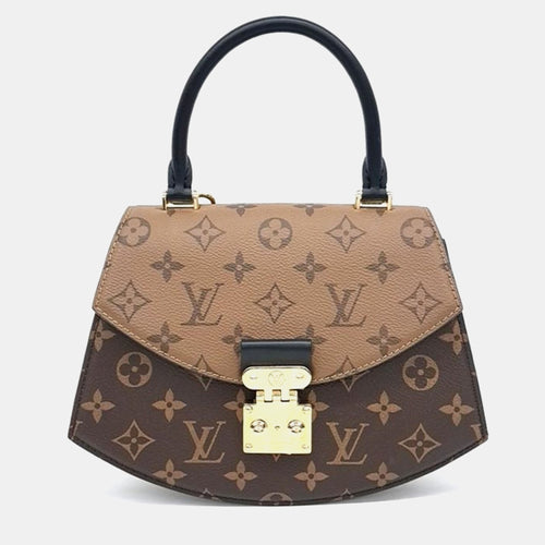 Brown Reverse Monogram Canvas Tilsit Top Handle Bag
