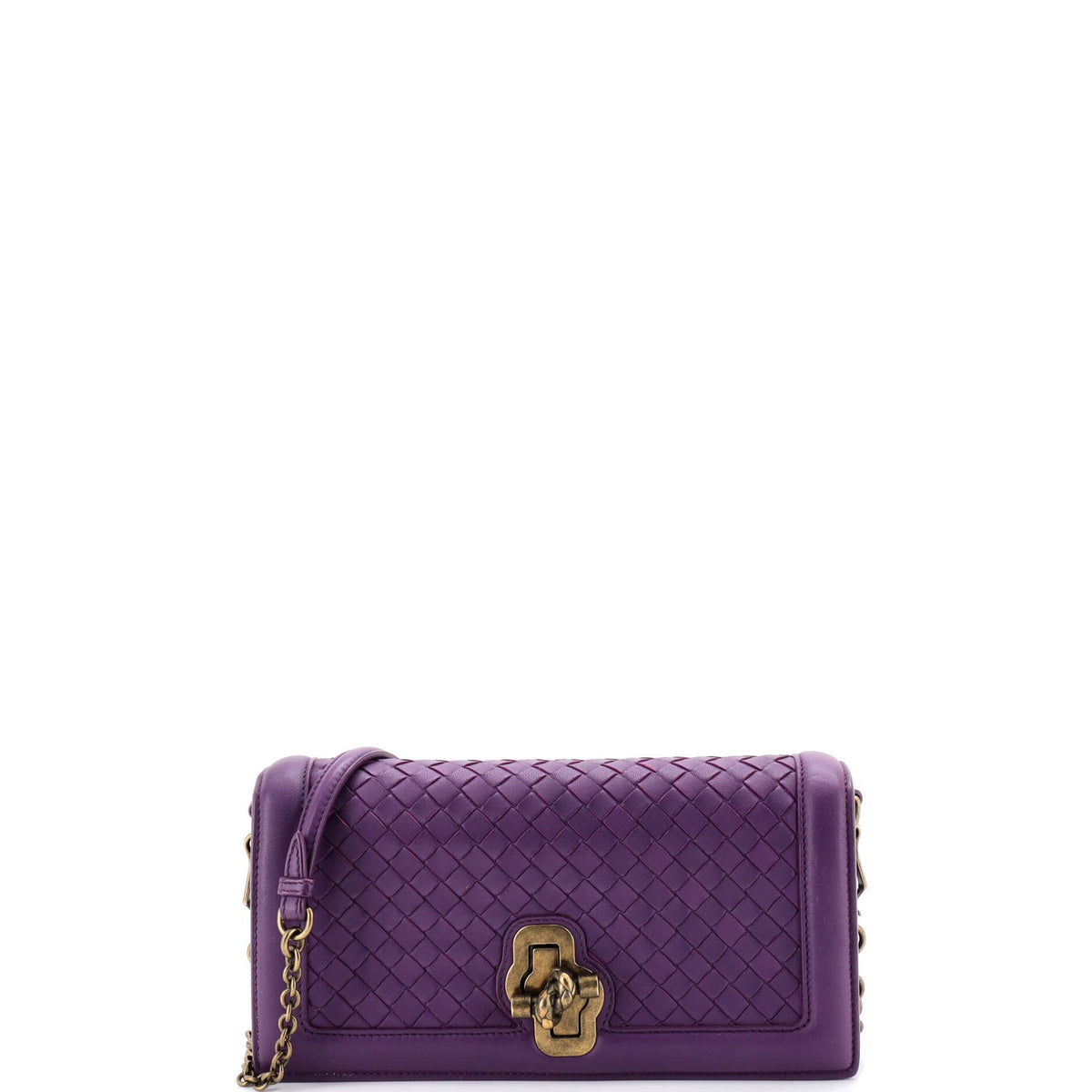 Bottega Veneta Olimpia Knot Chain Clutch Intrecciato Nappa