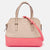 Beige/Neon Pink Leather Cedar Street Maise Satchel