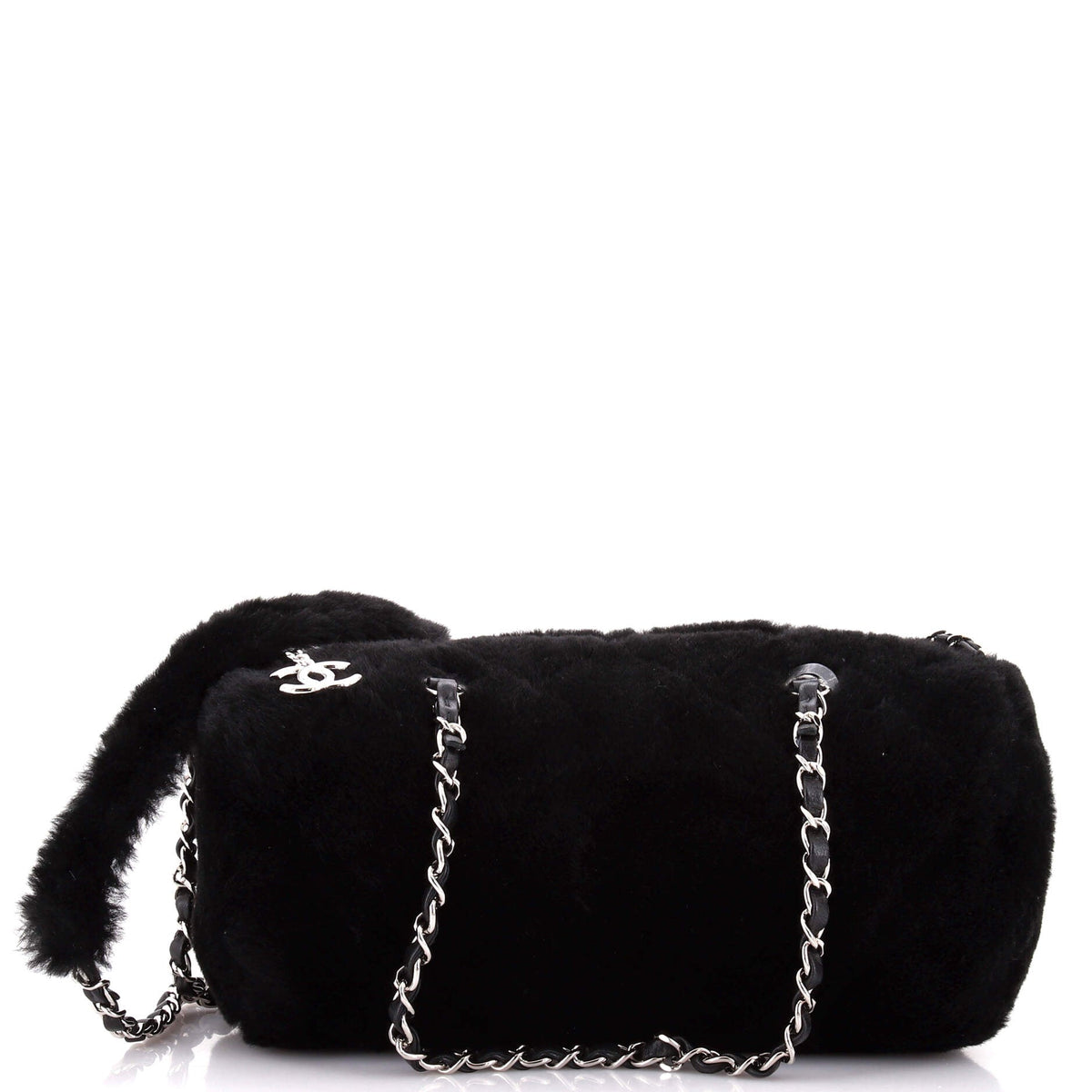 Chanel CHANEL Barrel Bag Quilted Fur Small