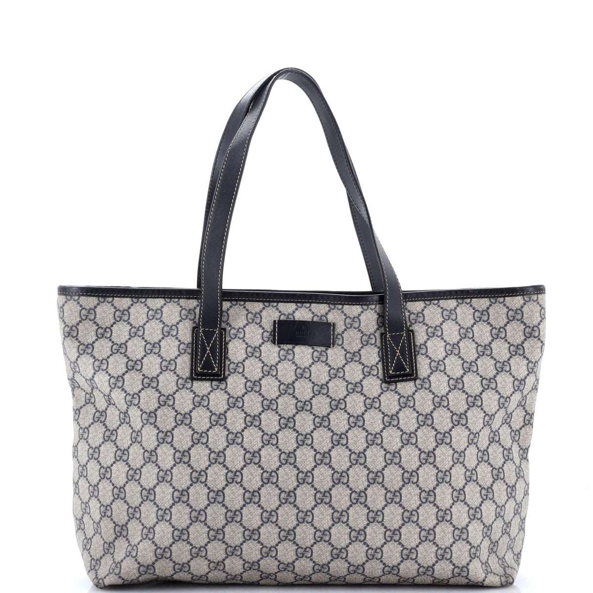 Gucci GUCCI Plus Tote GG Coated Canvas with Leather Medium