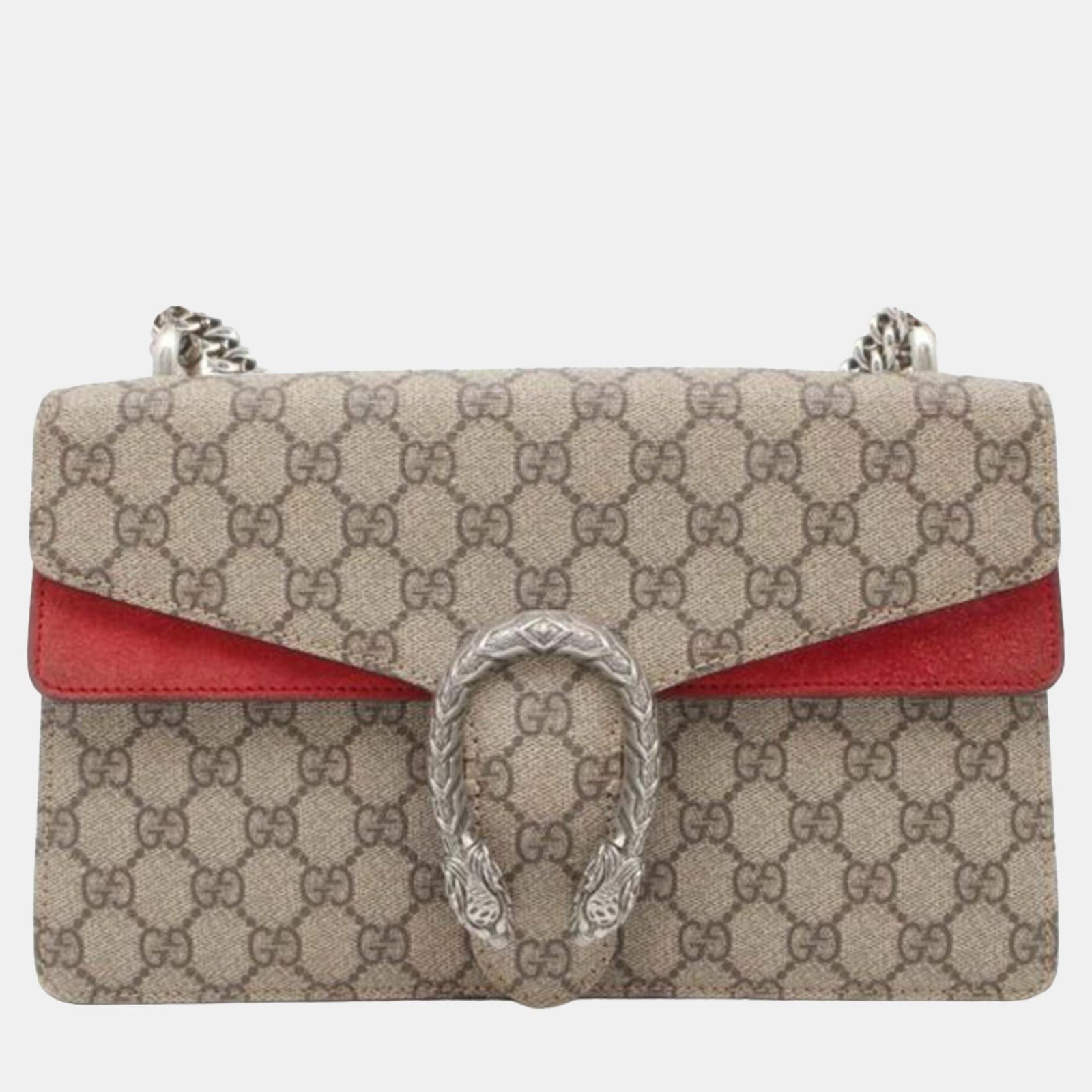 Gucci Beige/Brown Small GG Supreme Dionysus Shoulder Bag