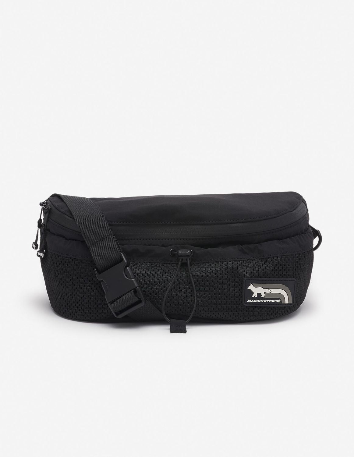 Maison KitsunÃ© Men's Flash Fox Bumbag in Black | NM05171WQ4034