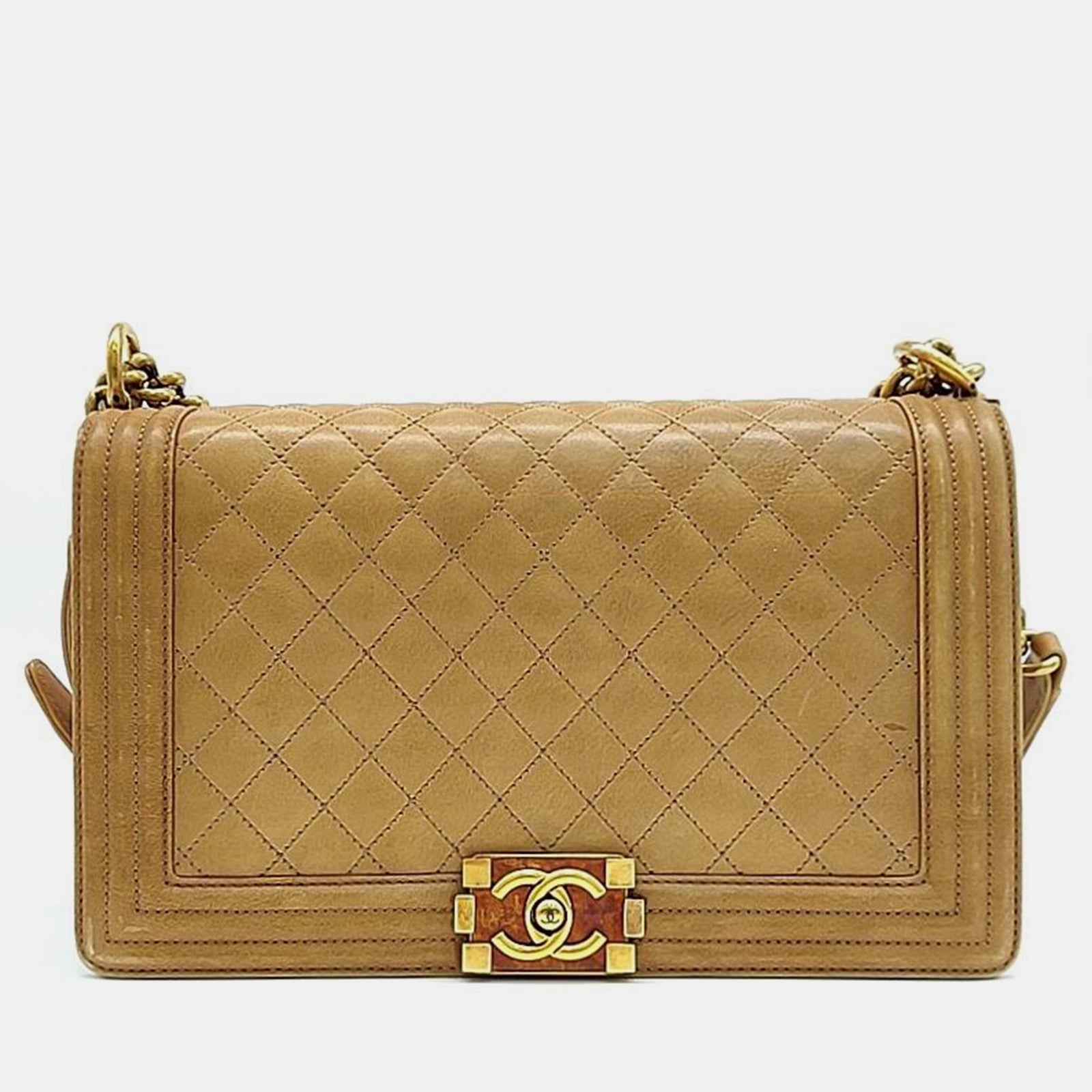 Chanel Beige Boy New medium Crossbody bag