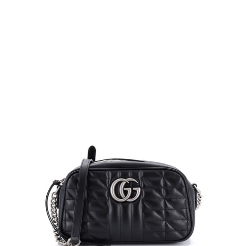GUCCI GG Marmont Shoulder Bag Mixed Matelasse Leather Small