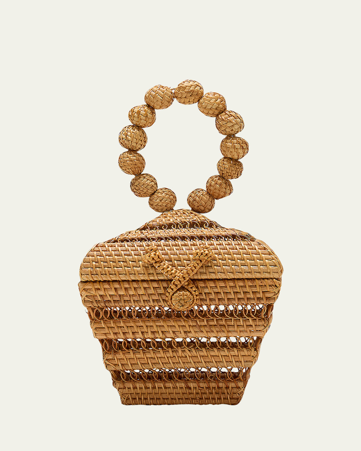 Cult Gaia Suri Rattan Top-Handle Bag