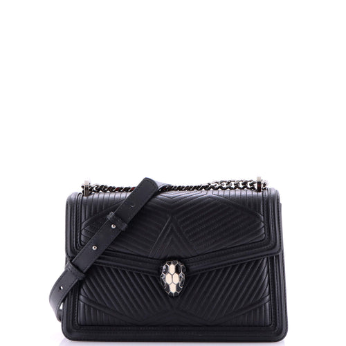 BVLGARI Serpenti Forever Shoulder Bag Quilted Leather Small