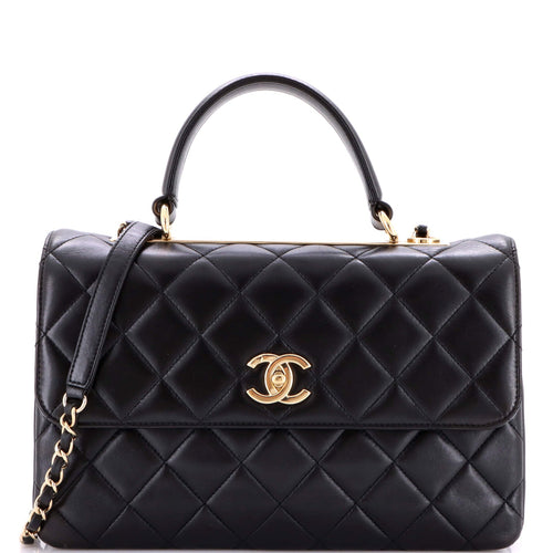 CHANEL Trendy CC Top Handle Bag Quilted Lambskin Medium