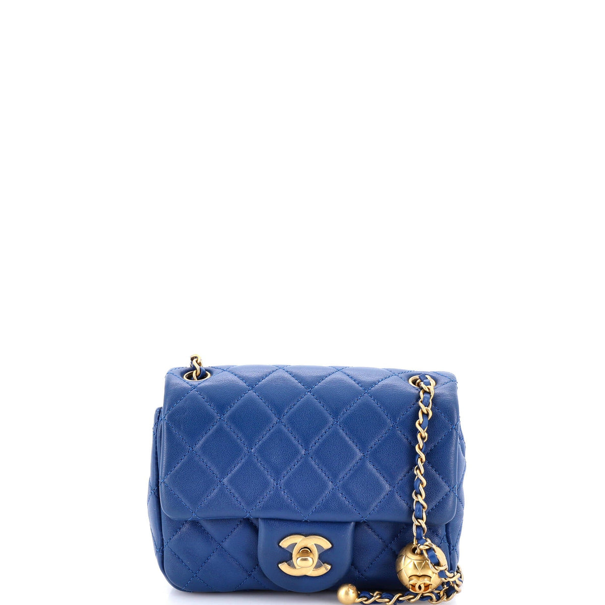 Chanel CHANEL Pearl Crush Square Flap Bag Quilted Lambskin Mini