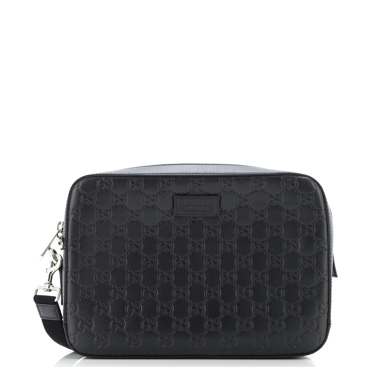 Gucci GUCCI Wristlet Clutch Guccissima Leather