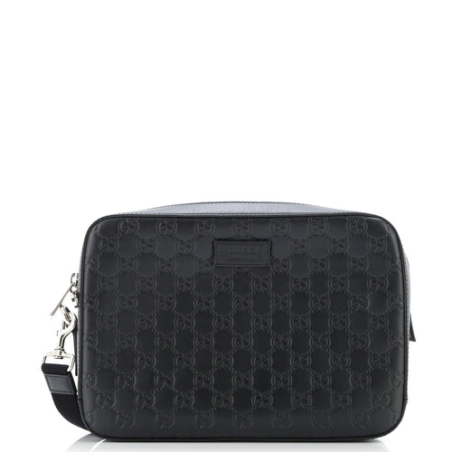 GUCCI Wristlet Clutch Guccissima Leather