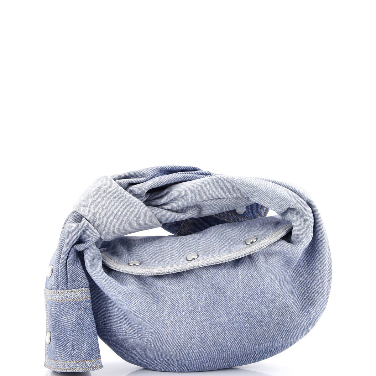 Bottega Veneta BV Jodie Hobo Shirt Effect Denim Mini