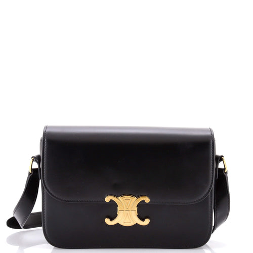CELINE Triomphe Shoulder Bag Smooth Calfskin Medium
