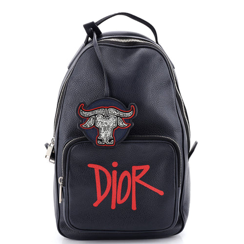 Shawn Stussy Crossbody Backpack Printed Leather