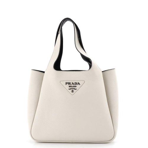 PRADA Flou Dynamique Open Tote Vitello Daino Small