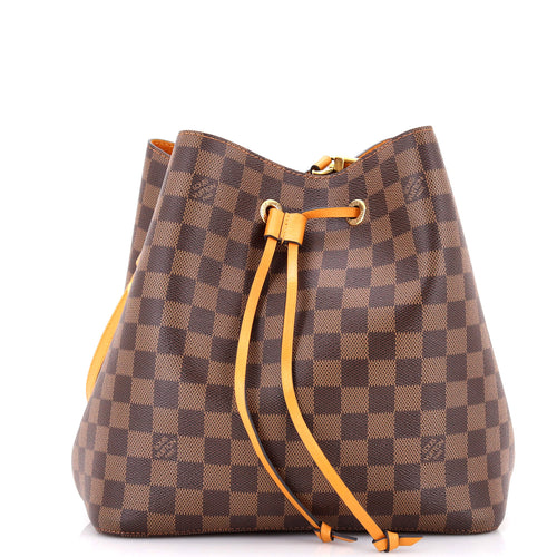 NeoNoe Handbag Damier with Leather MM