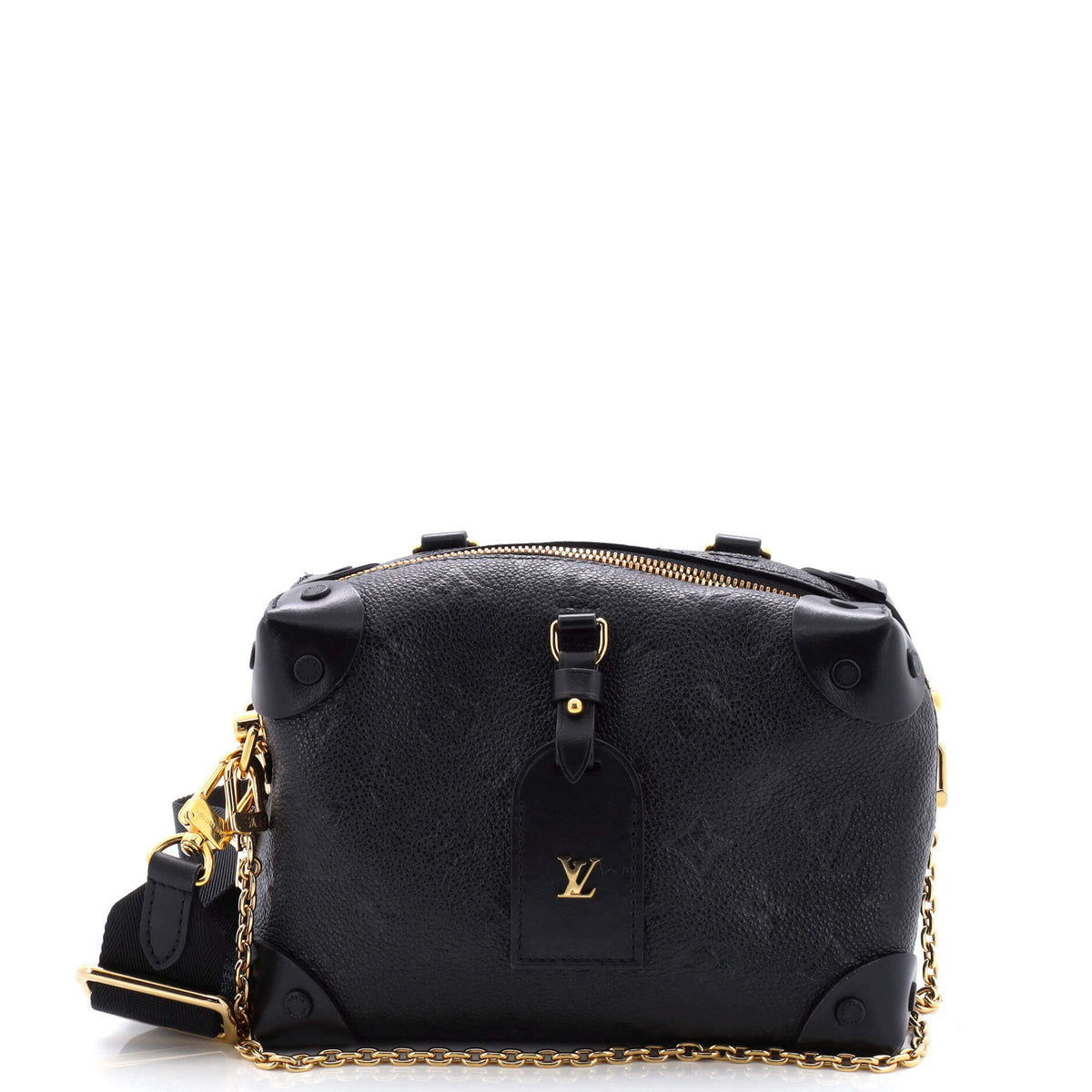 Louis Vuitton Petite Malle Souple Handbag Monogram Empreinte Leather