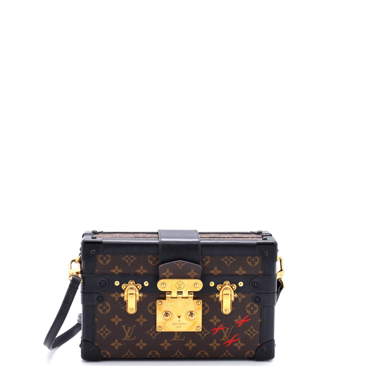 Louis Vuitton Petite Malle Handbag Monogram Canvas
