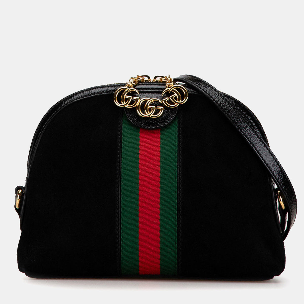 Gucci Small Ophidia Suede Dome Crossbody Bag