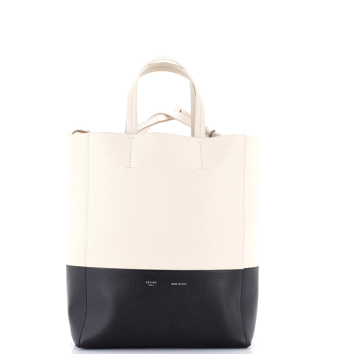 Celine CELINE Vertical Bi-Cabas Tote Grained Calfskin Small