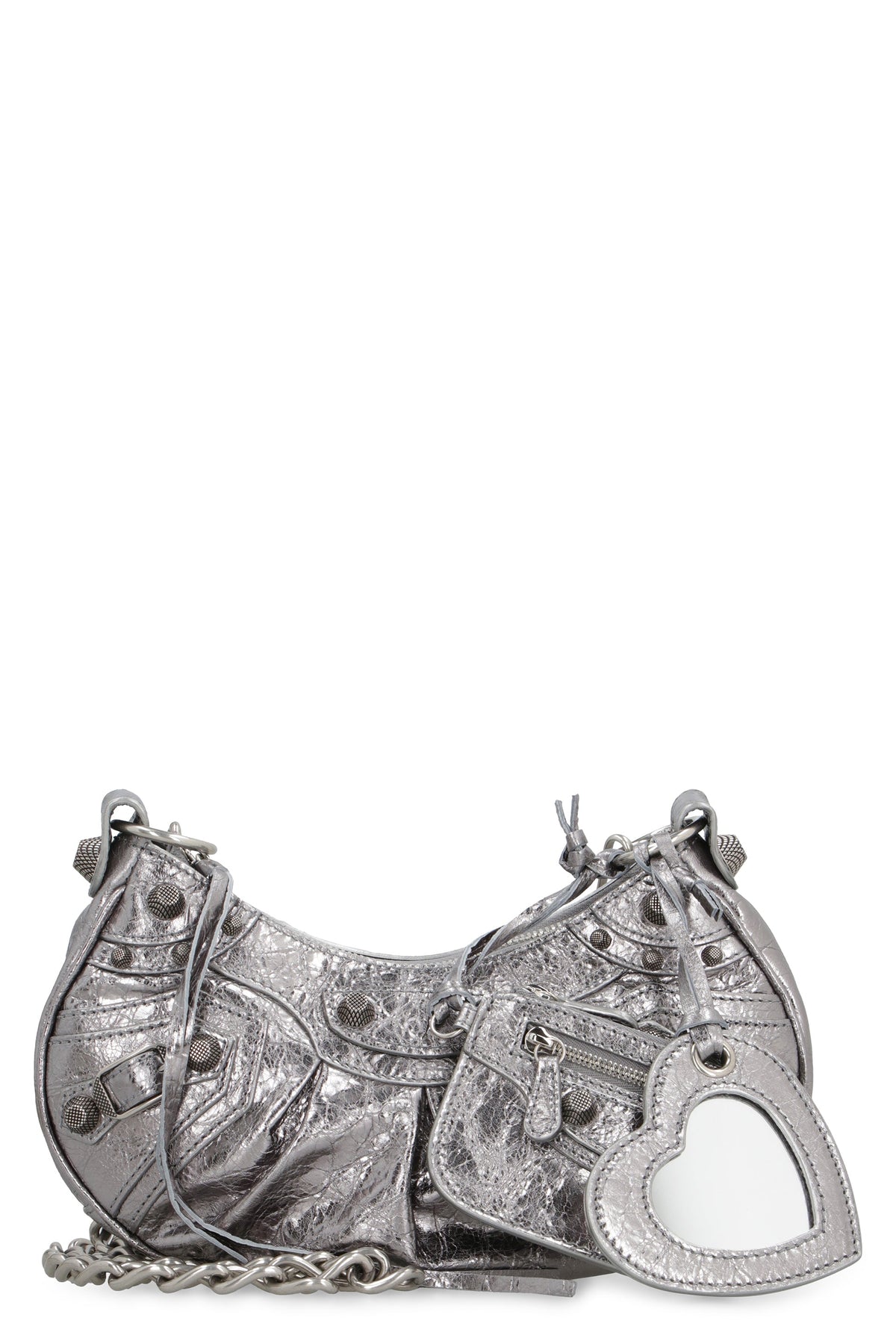 Balenciaga Women's Le Cagole Xs Leather Crossbody Bag in Silver | 7128130GT3Y Color 8103