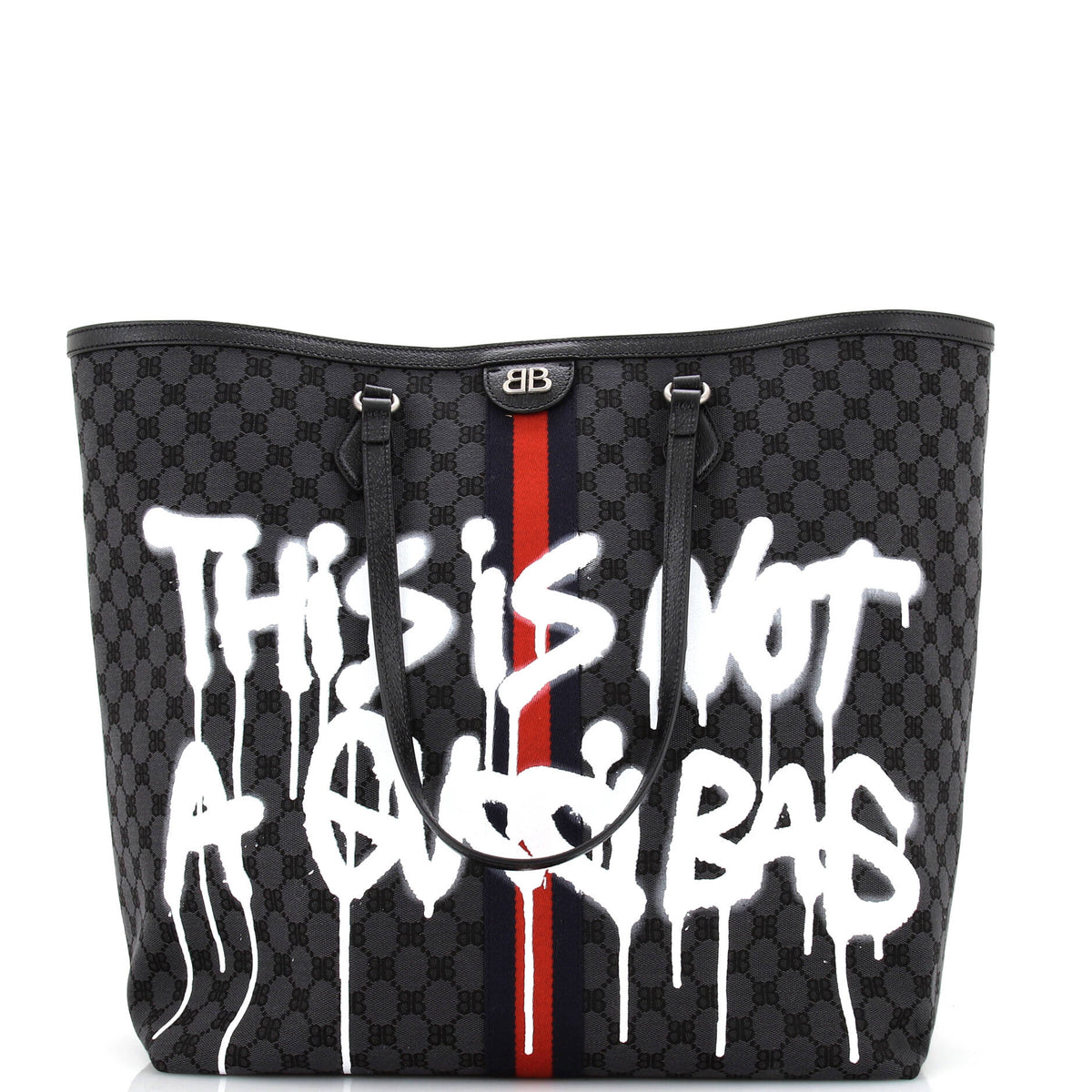 Balenciaga x Gucci The Hacker Project Tote Graffiti BB Canvas Large