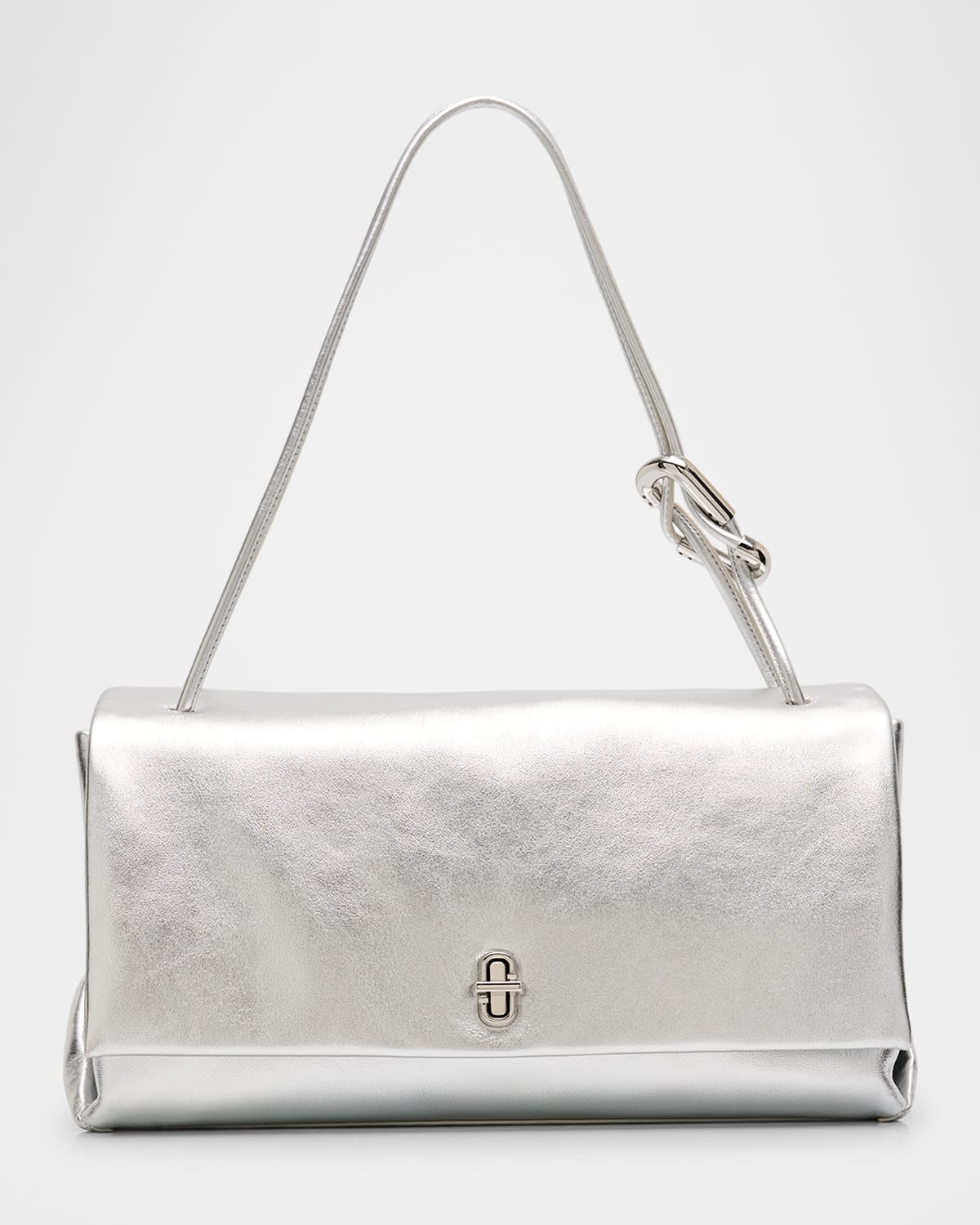 Marc Jacobs Metallic Leather Large Dual Shoulder Bag