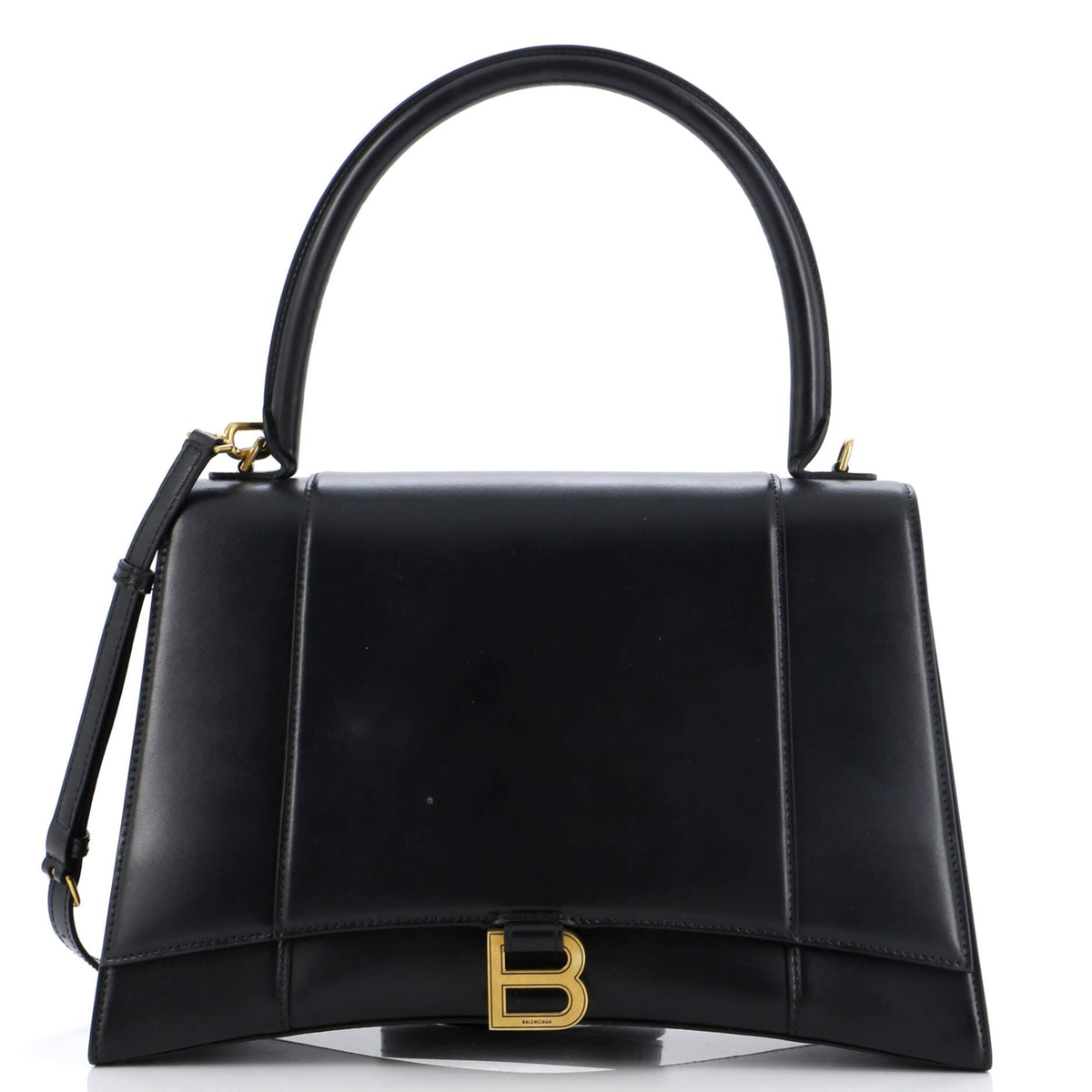 Balenciaga Hourglass Top Handle Bag Leather New Medium