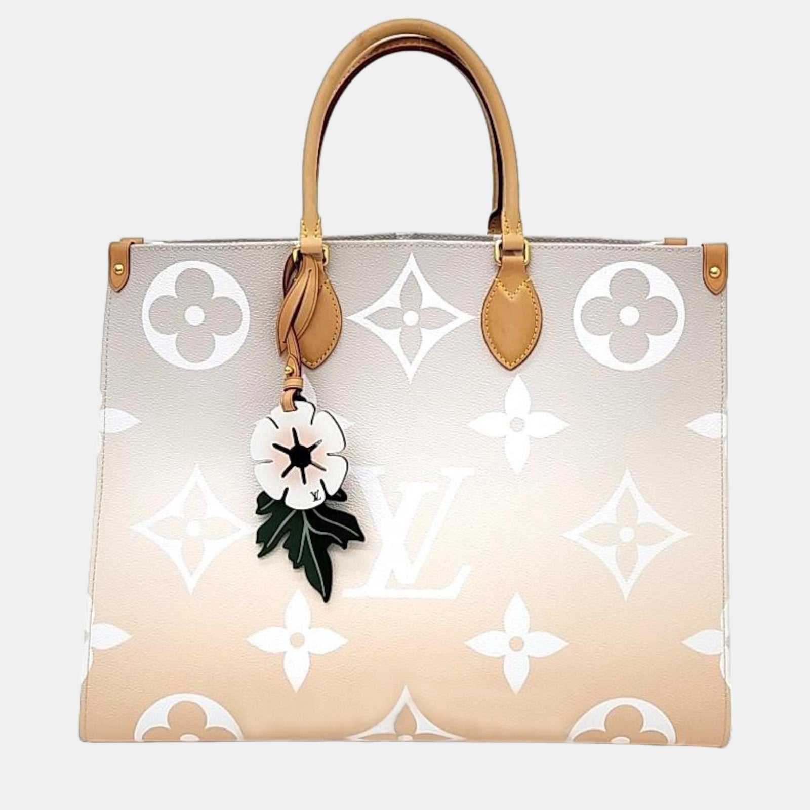 Louis Vuitton Sac fourre-tout géant en toile monogrammée pêche clair pour aller au bord de la piscine