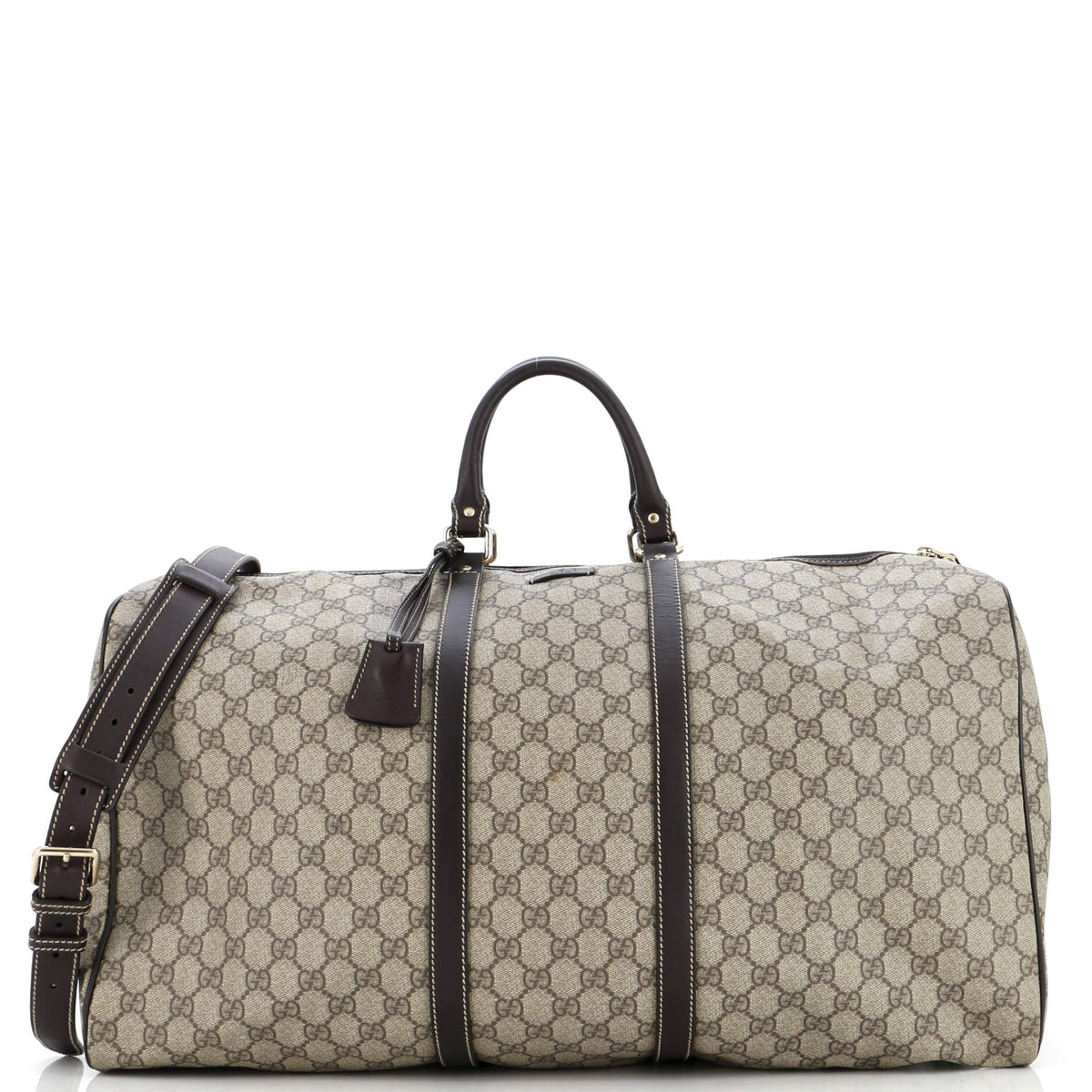 Gucci GUCCI Carry On Convertible Duffle Bag GG Coated Canvas Medium
