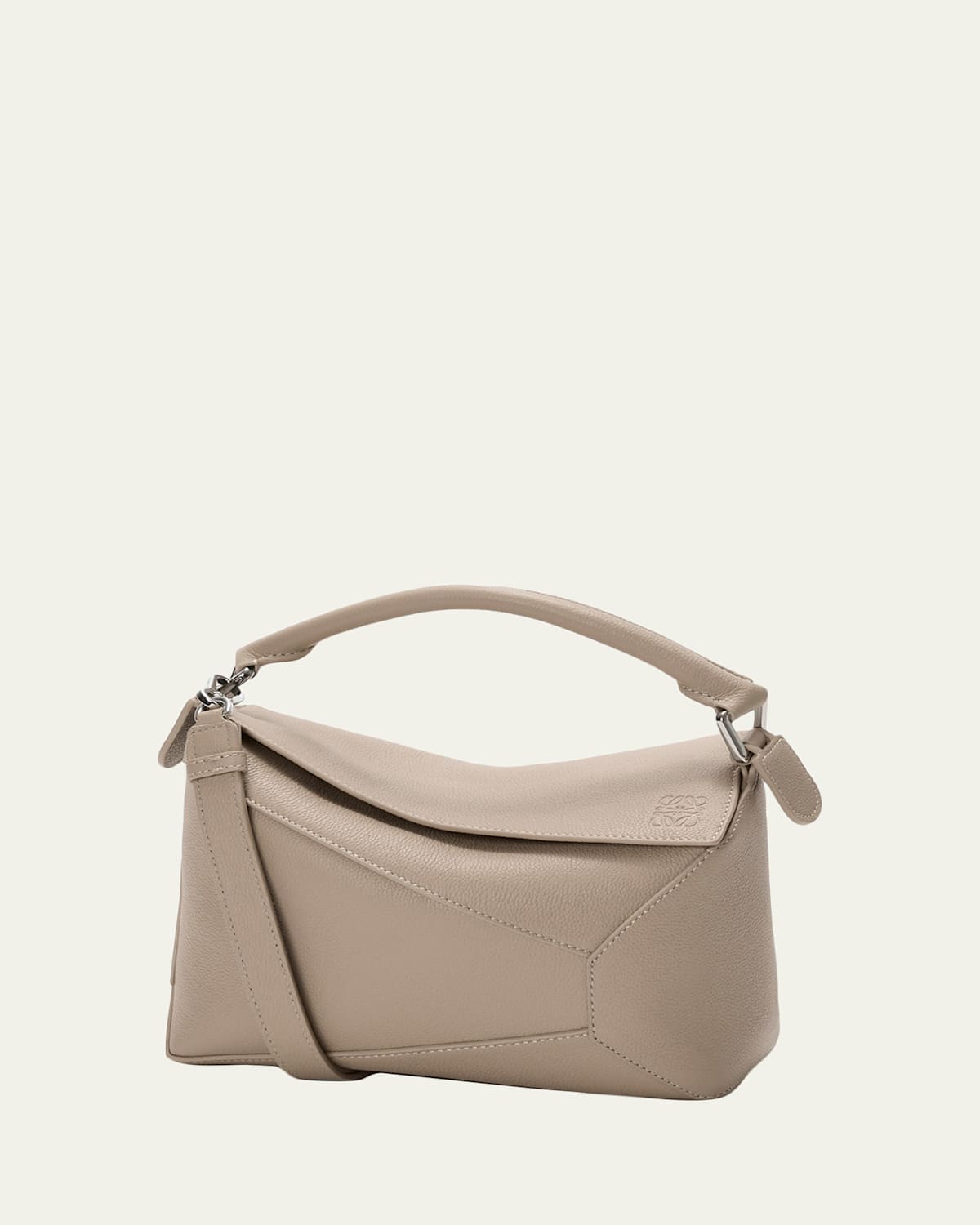 Loewe Puzzle Edge Small Top-Handle Bag in Grain Leather