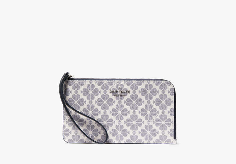 Kate Spade New York Lucy Spade Flower Medium L-zip Wristlet