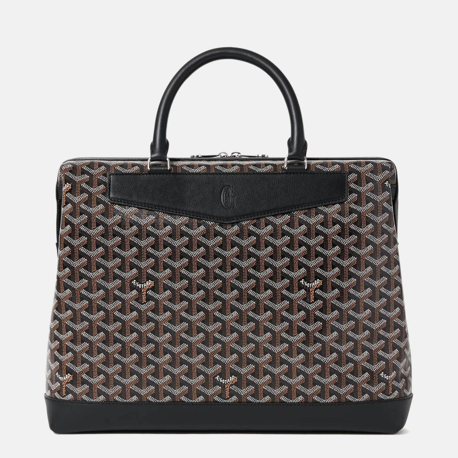 Goyard Black Leather and Signature Canvas Cisaplin Document Case