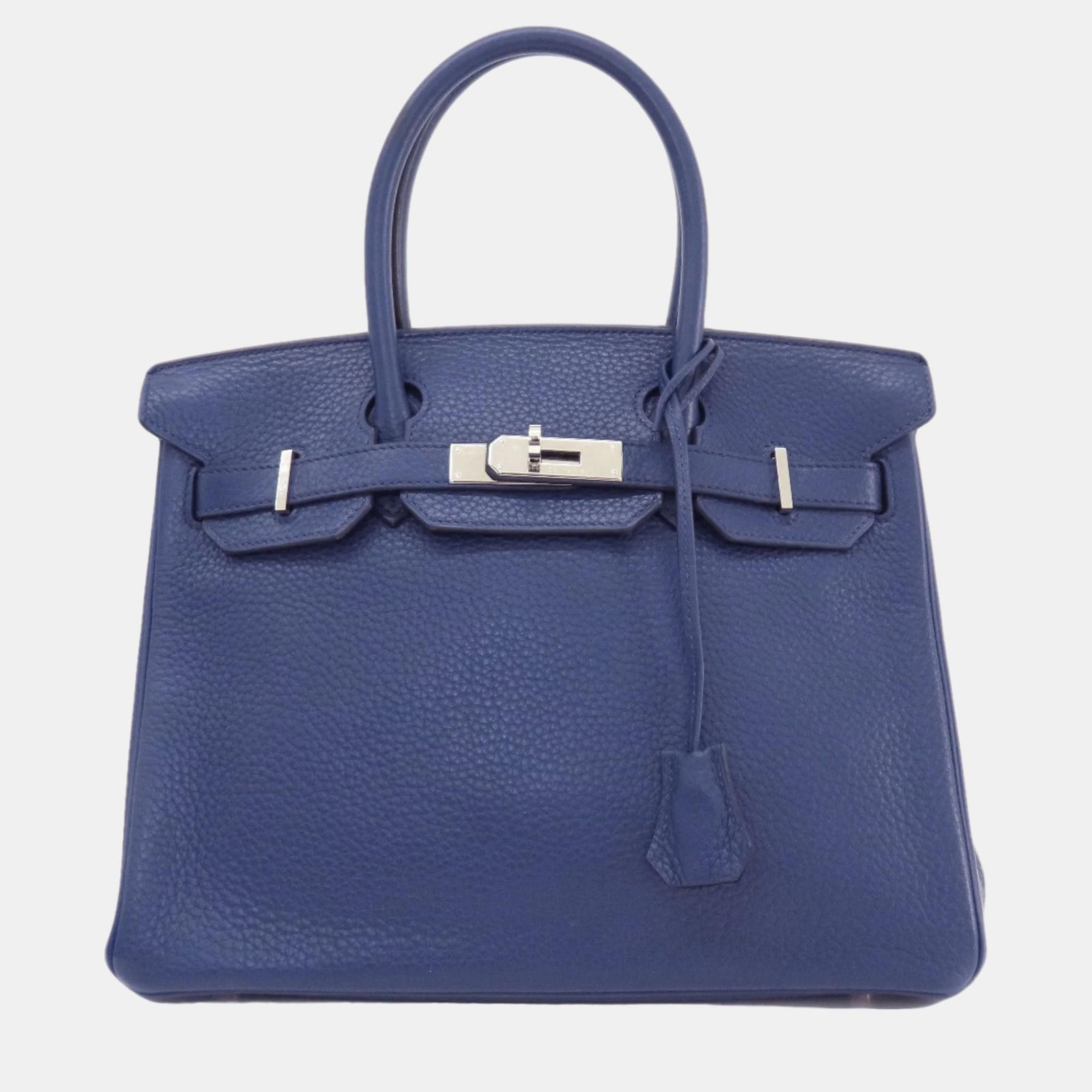 Herm?s Sac fourre-tout Birkin 30 en cuir Taurillon Clémence bleu