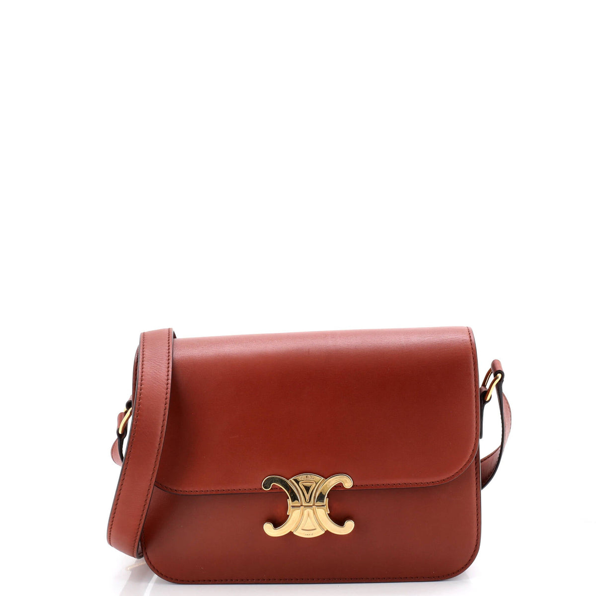 Celine CELINE Triomphe Shoulder Bag Smooth Calfskin Medium