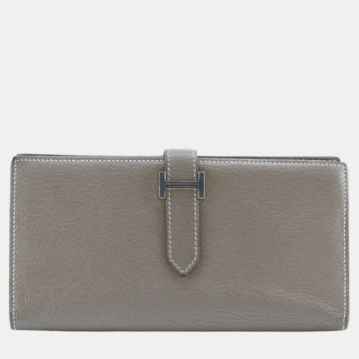 Hermès Beige Chevre Leather Bearn Wallet