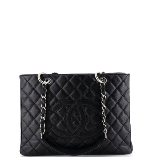 CHANEL Grand Shopping Tote Quilted Caviar