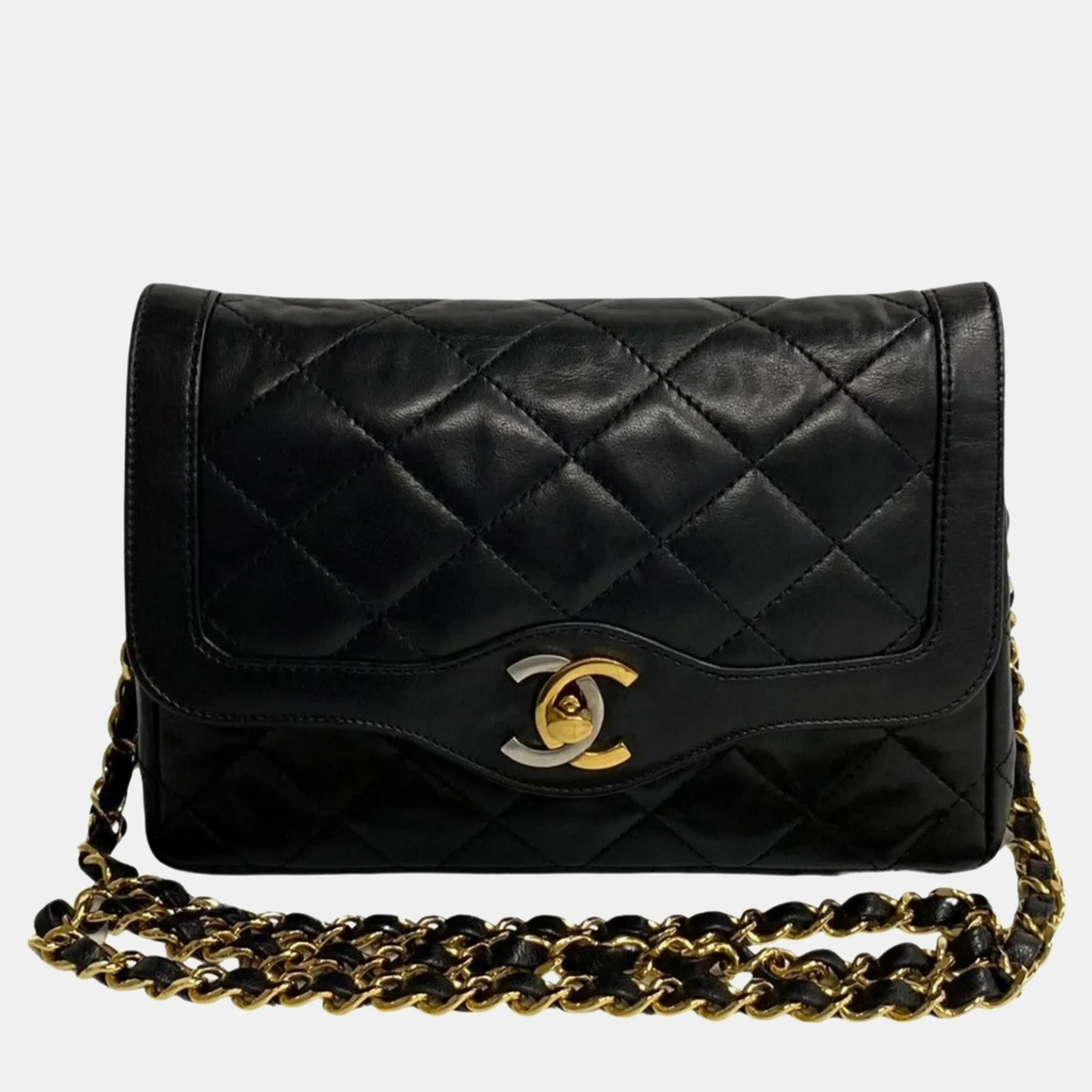 Chanel CHANEL Black Quilted Lambskin Vintage Mini Paris-Limited Flap Bag