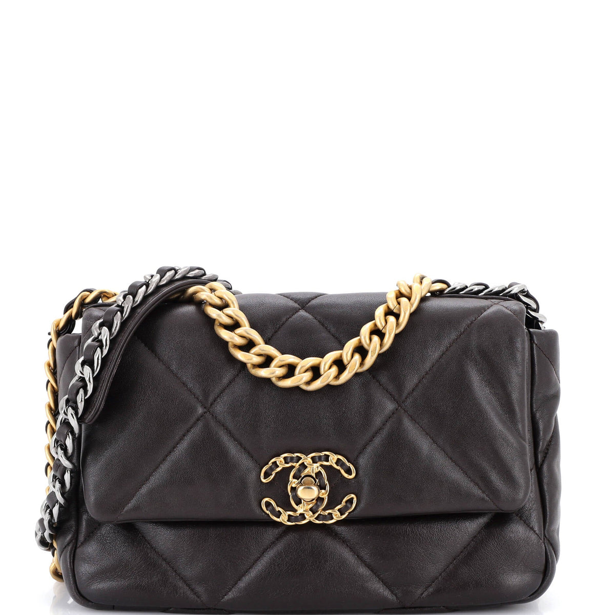 Chanel CHANEL 19 Flap Bag Quilted Leather Medium