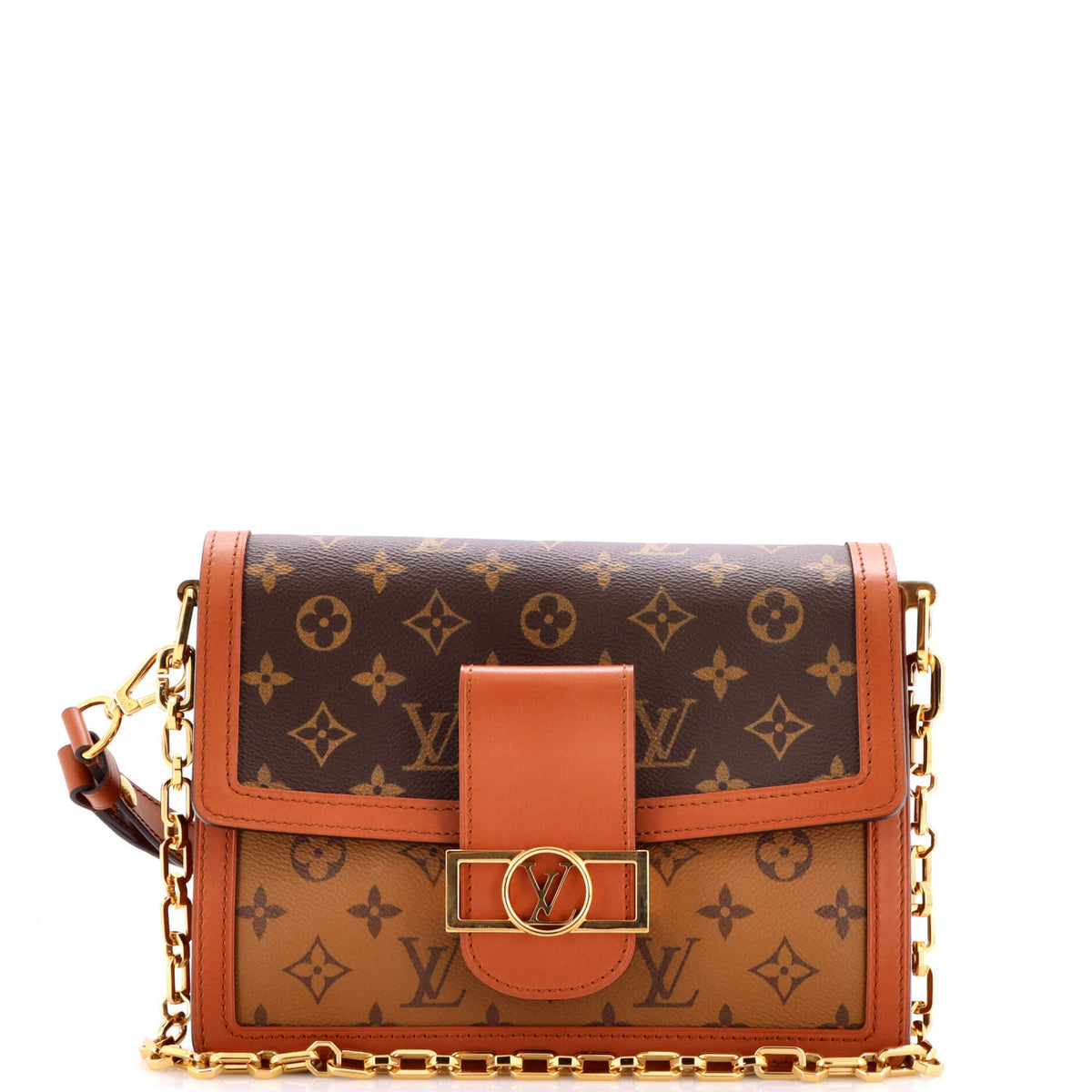 Louis Vuitton Dauphine Shoulder Bag Reverse Monogram Canvas MM