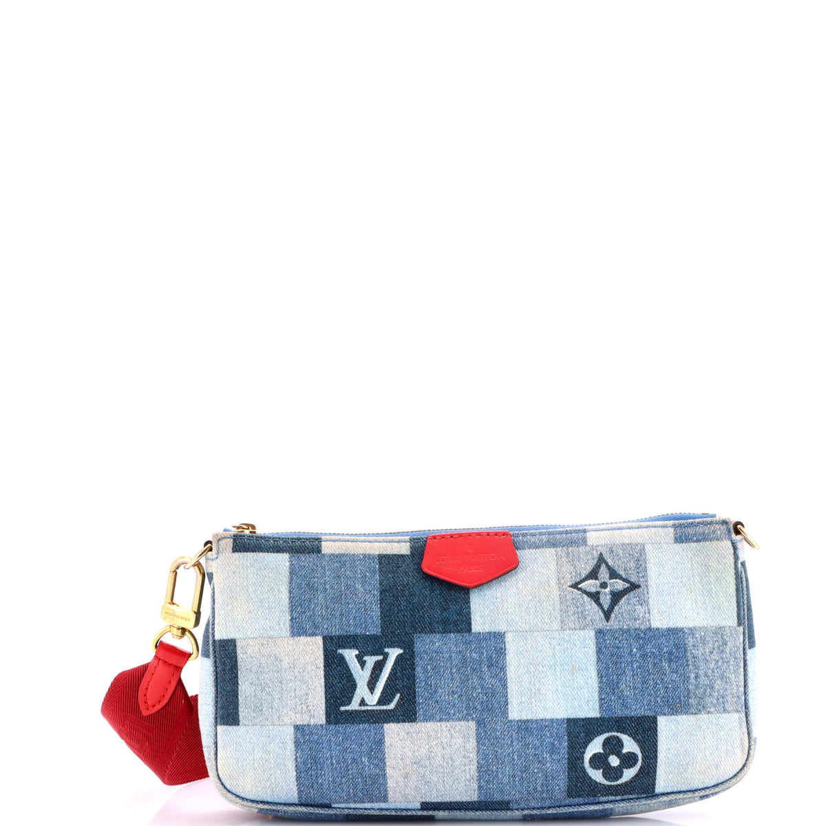 Louis Vuitton Multi Pochette Accessoires Damier and Monogram Patchwork Denim